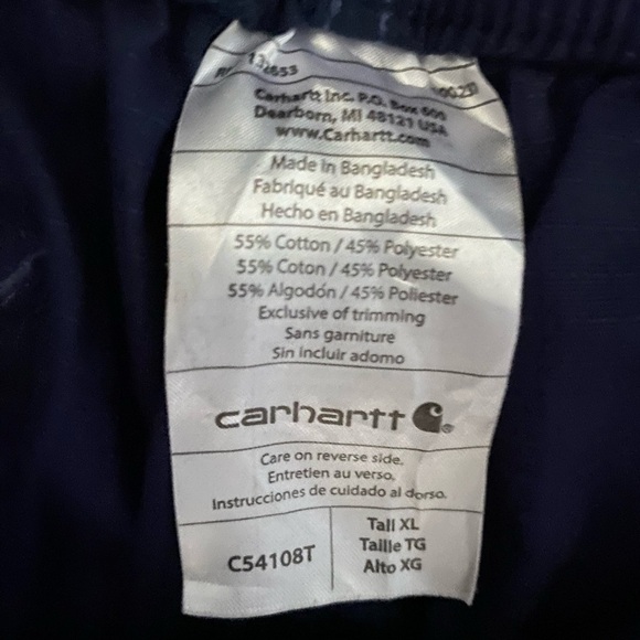 Men’s Carhartt Navy Scrub Pants SIZE XL TALL VGUC - Picture 4 of 4